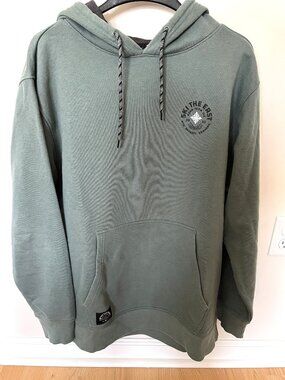 Ski The East Hoodie Mens XLarge Olive Green Born From Ice Pullover Hoodie Sweats